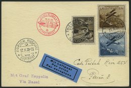 ZULEITUNGSPOST 95 BRIEF, Liechtenstein: 1930, Fahrt Basel-Zürich, Prachtkarte - Airmail & Zeppelin