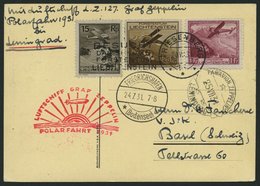 ZULEITUNGSPOST 119E BRIEF, Liechtenstein: 1931, Polarfahrt, Abgabe Leningrad, Prachtkarte - Posta Aerea & Zeppelin