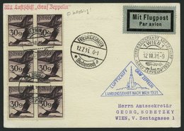 ZULEITUNGSPOST 116 BRIEF, Österreich: 1931, Österreichfahrt, über Fr`hafen Nach Wien, Prachtkarte - Luft- Und Zeppelinpost