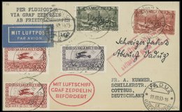 ZULEITUNGSPOST 79 BRIEF, Saargebiet: 1930, Fahrt Nach Vaduz, Mit Allen Stempeln, Prachtkarte, R!, Signiert Sieger Und Eb - Luft- Und Zeppelinpost