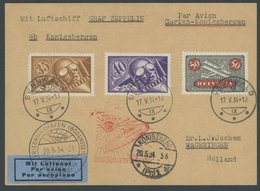 ZULEITUNGSPOST 246C BRIEF, Schweiz: 1934, Deutschlandfahrt, Auflieferung Königsberg, Prachtkarte - Airmail & Zeppelin