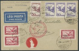 ZULEITUNGSPOST 57I BRIEF, Ungarn: 1930, Südamerikafahrt, Bis Sevilla, Prachtbrief - Luft- Und Zeppelinpost