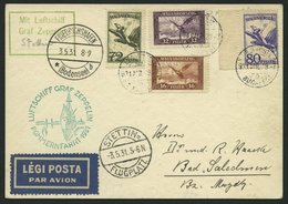 ZULEITUNGSPOST 106 BRIEF, Ungarn: 1931, Pommernfahrt, Prachtkarte - Airmail & Zeppelin