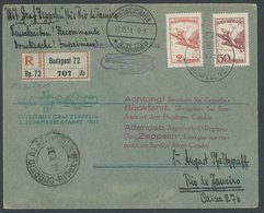 ZULEITUNGSPOST 133 BRIEF, Ungarn: 1931, 3. Südamerikafahrt, Einschreiben-Drucksache, Prachtbrief - Airmail & Zeppelin