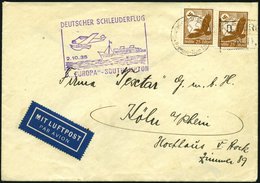 KATAPULTPOST 216c BRIEF, 2.10.1935, Europa - Southampton, Deutsche Seepostaufgabe, Brief Feinst - Briefe U. Dokumente