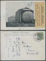 BALLON-FAHRTEN 1897-1916 14.3.1911, Berliner Verein Für Luftschiffahrt, Ansichtskarte Mit 5 Pf. Germania Und Abwurfstemp - Montgolfier