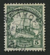 DSWA 25 O, ARAHOAB Auf 5 Pf, Grün, Pracht, Signiert Pauligk - German South West Africa