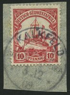 DSWA 26 BrfStk, KALKFELD Auf 10 Pf. Karminrot, Prachtbriefstück - German South West Africa