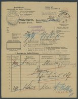 DSWA OMARURU KALKFELD, 24.9.1913, Violetter L2 Auf Briefkarte (Verzeichnis Der Einschreibsendungen), Pracht - Deutsch-Südwestafrika