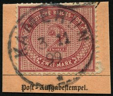 KAMERUN V 37e BrfStk, 1899, 2 M. Dunkelrotkarmin, Stempel KAMERUN, Postabschnitt, Pracht, Mi. (200.-) - Cameroun