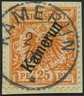 KAMERUN 5b BrfStk, 1899, 25 Pf. Dunkelorange, Prachtbriefstück, Mi. (120.-) - Camerún
