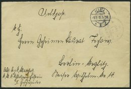 MSP VON 1914 - 1918 1 (Linienschiff SCHLESWIG-HOLSTEIN), 9.2.1915, Feldpostbrief Von Bord Der Schleswig-Holstein, Feinst - Turchia (uffici)