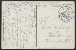 MSP VON 1914 - 1918 32 (Kleiner Kreuzer ROSTOCK), 10.11.1915, Feldpost-Ansichtskarte Von Bord Der Rostock, Pracht - Deutsche Post In Der Türkei