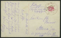 MSP VON 1914 - 1918 43 (Kanonenboot PANTHER), 26.11.1917, Feldpostkarte Von Bord Der Panther, Pracht - Turkey (offices)