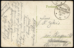 MSP VON 1914 - 1918 50 (Linienschiff ELSASS), 20.1.1918, Feldpost-Ansichtskarte (S.M.S. Thüringen) Von Bord Der Elsaß, P - Deutsche Post In Der Türkei