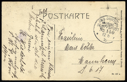 MSP VON 1914 - 1918 140 (Großer Kreuzer ROON), 12.8.1915, Feldpost-Ansichtskarte Von Bord Der Roon, Pracht - Turchia (uffici)