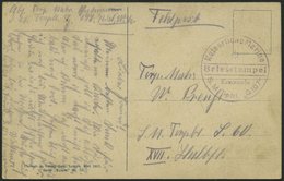 MSP VON 1914 - 1918 (Torpedoboot: G 197), Violetter Briefstempel, Feldpost-Ansichtskarte, Pracht, R! - Deutsche Post In Der Türkei