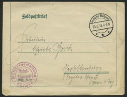 DT. FP IM BALTIKUM 1914/18 Militätverwaltung Kurland, Rotvioletter Briefstempel, Mit Tarnstempel DEUTSCHE FELDPOST *** A - Latvia