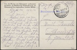 LETTLAND 767 BRIEF, K.D. FELDPOSTEXPED. 88. INFANTERIE-DIV., 13.7.16, Auf Ansichtskarte (Am Bahnhof Der Festung Kowno),  - Lettonia