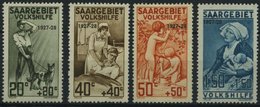 SAARGEBIET 122-25 *, 1927, Volkshilfe, Mehrere Falzreste, Prachtsatz, Mi. 65.- - Sonstige & Ohne Zuordnung