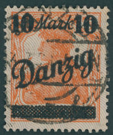 FREIE STADT DANZIG 46II O, 1920, 10 M. Auf 71/2 Pf., Lilagrauer Netzunterdruck, Spitzen Nach Unten, Pracht, Gepr. Soeckn - Other & Unclassified