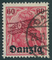 FREIE STADT DANZIG 51I O, 1920, 60 Pf. Auf 40 Pf. Flugpost Mit Aufdruckfehler Streben Links Gebrochen, Gepr. U.a. Kniep, - Otros & Sin Clasificación