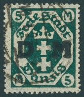 DIENSTMARKEN D 24Y O, 1922, 5 M. Schwärzichopalgrün, Wz. Liegend, Pracht, Gepr. Erdwien Und Infla, Mi. 320.- - Altri & Non Classificati