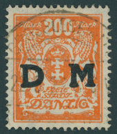 DIENSTMARKEN D 38 O, 1923, 200 M. Rötlichorange, Seltener Stempel GROSSLESEWITZ, Pracht, Gepr. Infla - Other & Unclassified