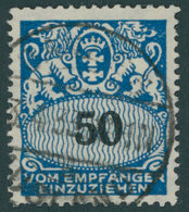 PORTOMARKEN P 35I O, 1923, 50 Pf. Dunkelkobalt Mit Plattenfehler 5 Der Wertangabe 50 In Blockschrift, Kleiner Zahnfehler - Other & Unclassified