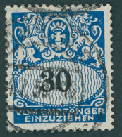 PORTOMARKEN P 44 O, 1938, 30 Pf. Dunkelkobalt/schwarz, Pracht, Gepr. Gruber, Mi. 80.- - Otros & Sin Clasificación