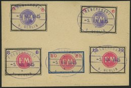 FREDERSDORF Sp246-49,55 BRIEF, 1945, 5 - 12 Pf., Rahmengröße 38x28 Mm, Kleine Wertziffern Und 30 Pf., Rahmengröße 39x23. - Private & Local Mails