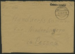 ALL. BES. GEBÜHR BEZAHLT ANZENKIRCHEN, 6.4.46, R1 Gebühr Bezahlt, Handschriftlich 24, Brief Feinst - Sonstige & Ohne Zuordnung