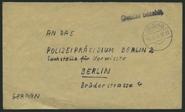 ALL. BES. GEBÜHR BEZAHLT HEISING, 2.6.46, L1 Gebühr Bezahlt, Brief Feinst - Otros & Sin Clasificación