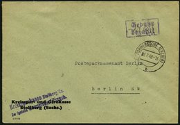 ALL. BES. GEBÜHR BEZAHLT HORMERSDORF (ERZGEB), 8.7.48, Violetter R2 Gebühr Bezahlt, Bankbrief, Pracht - Sonstige & Ohne Zuordnung