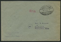 ALL. BES. GEBÜHR BEZAHLT KONSTANZ Gebühr Bezahlt, 6.5.47, Ellipsenstempel, Roter L1 024 AC Prachtbrief - Sonstige & Ohne Zuordnung