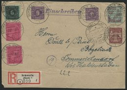 MECKLENBURG-VORPOMMERN 8y BRIEF, 1945, 6 Pf. Schwarz Auf Maigrün Auf EBf-Vorderseite Mit 6 Werten Zusatzfrankatur, Prach - Sonstige & Ohne Zuordnung