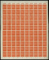 WEST-SACHSEN 118X **, 1945, 8 Pf. Lebhaftorange, Wz. 1X, Im Bogen, Dabei Die Abarten 118I, III Und IV, Bogen Gefaltet, A - Otros & Sin Clasificación