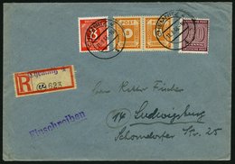 WEST-SACHSEN 137Ya BRIEF, 1945, 60 Pf. Braunkarmin, Wz. 1Y, Mit Zusatzfrankatur Auf Einschreibbrief, Normale Zähnung, Pr - Sonstige & Ohne Zuordnung