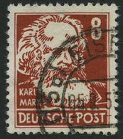 DDR 329zXII O, 1952, 8 Pf. Marx, Gewöhnliches Papier, Wz. 2XII, Pracht, Gepr. Schönherr, Mi. 100.- - Altri & Non Classificati