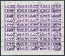 DIENSTMARKEN B D II O, Nicht Ausgegeben: 1957, 20 Pf. Mittelviolettpurpur Im Bogen (50) Mit Ungültig-Stempeln, Mit Druck - Other & Unclassified