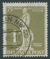 BERLIN 40II O, 1949, 1 M. Stephan Mit Abart Weißer Fleck Im Sockel, Zweites E Von Deutsche Oben Ausgebuchtet, Einkerbung - Other & Unclassified