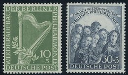 BERLIN 72/3 **, 1950, Philharmonie, Pracht, Mi. 140.- - Sonstige & Ohne Zuordnung