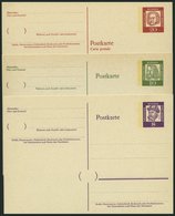 GANZSACHEN P 50-55 BRIEF, 1961, Bedeutende Deutsche In Antiqua, Komplett, Ungebraucht, 6 Prachtkarten, Mi. 54.- - Sonstige & Ohne Zuordnung