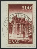 SAARLAND 337 BrfStk, 1953, 500 Fr. Ludwigskirche, Prachtbriefstück, Gepr. Ney, Mi. 80.- - Sonstige & Ohne Zuordnung