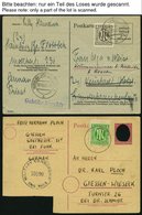 AMERIK. U. BRITISCHE ZONE SLG. 1945/6, 9 Behelfspostkarten Mit AM-Post Frankatur, Etwas Unterschiedlich, Besichtigen! - Other & Unclassified