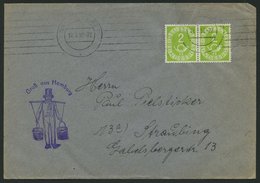 BUNDESREPUBLIK 123 Paar BRIEF, 1952, 2 Pf. Posthorn Im Waagerechten Paar Als Mehrfachfrankatur Auf Drucksache, Pracht - Used Stamps