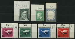 BUNDESREPUBLIK 204-10 **, 1955, 7 Prachtwerte, Je Mit Oberrand, Mi. 60.- - Gebraucht