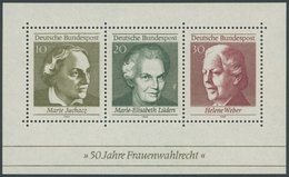 BUNDESREPUBLIK Bl. 5 **, 1969, Block Frauenrecht Mit Fehlendem Rechten Zähnungsloch Unten Rechts, Postfrisch, Pracht - Gebraucht