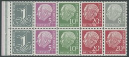 ZUSAMMENDRUCKE H-Bl. 8YII **, 1960, Heftchenblatt Heuß Liegendes Wz., Postfrisch, Pracht, Mi. 85.- - Used Stamps
