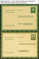 GANZSACHEN FP 7,9-13 BRIEF, 1959-69, 11 Ungebrauchte Funklotterie-Karten: FP 9 (3x), 11 (2x) Und 12 (3x), Pracht - Sonstige & Ohne Zuordnung